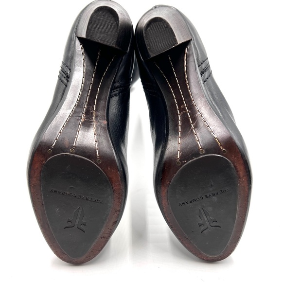 Frye Miranda Back Zip Boots Black Leather Size 8.5 - Picture 9 of 15